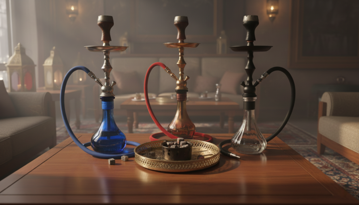 Un vaste choix de modèles de narguilés traditionnels et électroniques